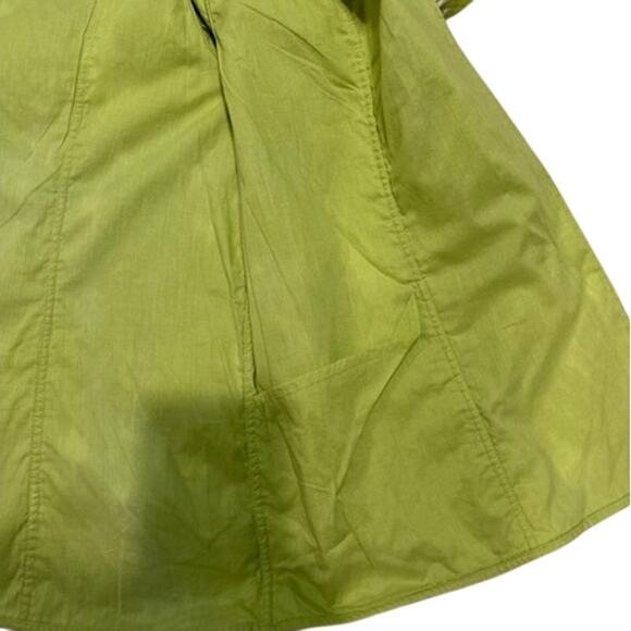 CHICO'S Green White Open Cardigan Shacket Pockets Ikat Women's Size 3 LARGE - Picture 11 of 12